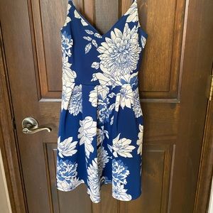 Blue floral dress
